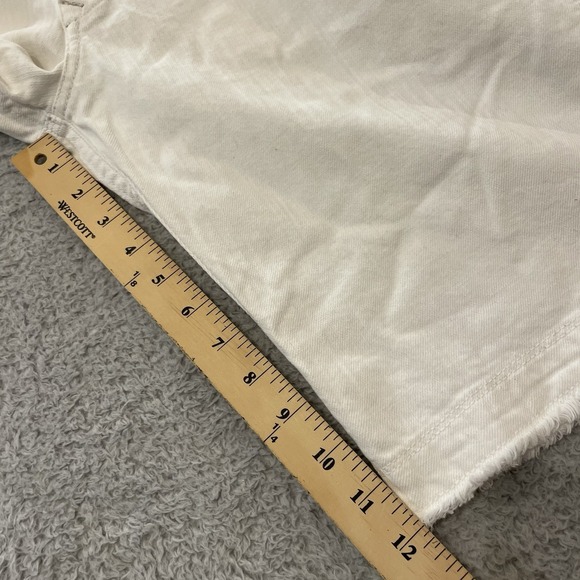 Diesel Industry Denim Jean Shorts Mens 34 White Button Fly Raw Hem - Picture 13 of 16